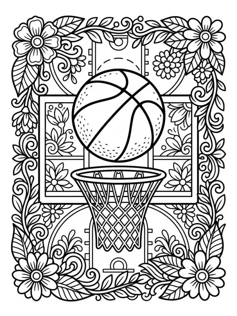 basketball coloring pages_19
