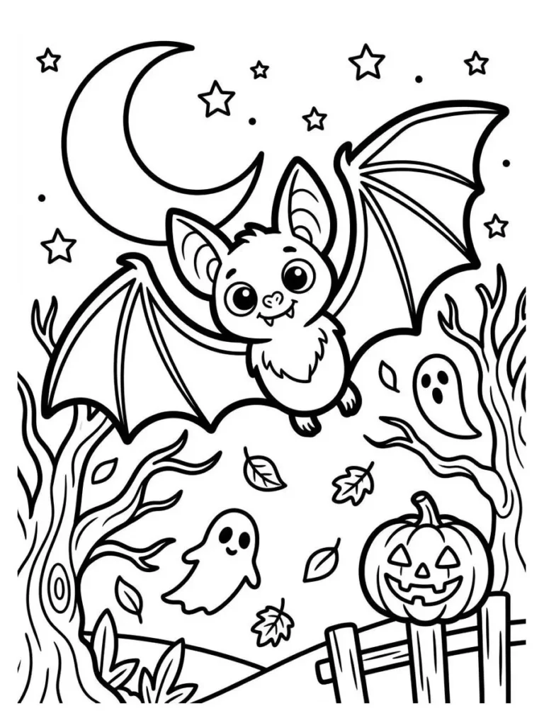 bat coloring pages_13