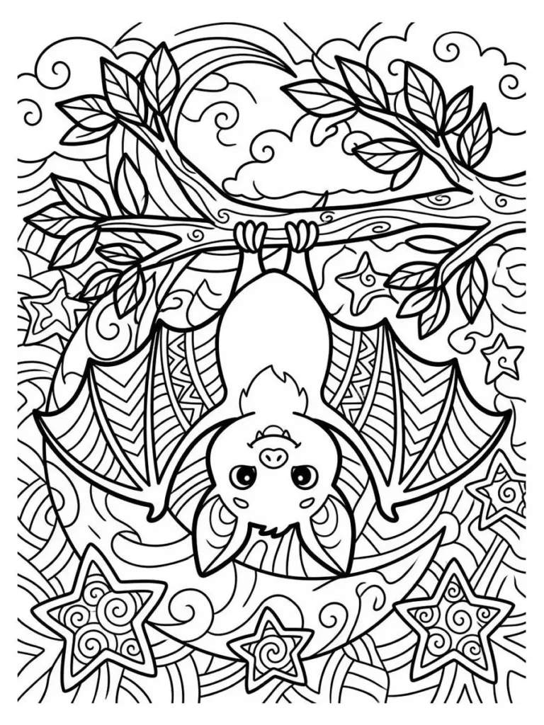 bat coloring pages_14