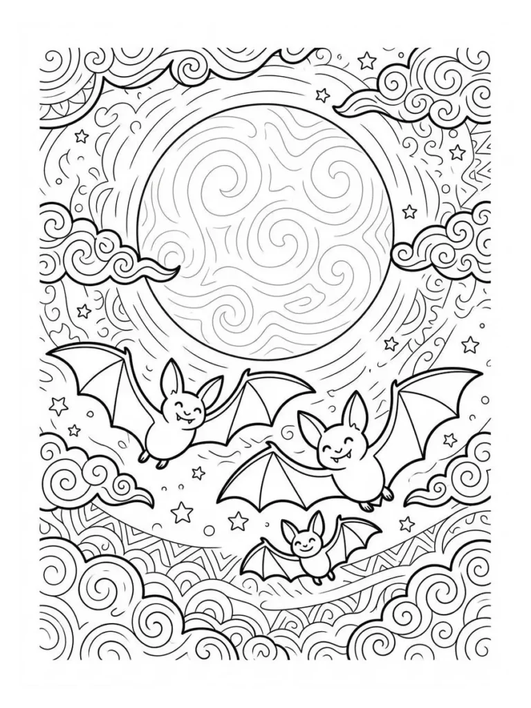 bat coloring pages_15