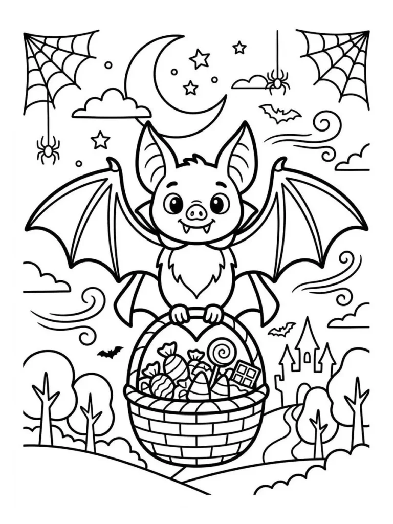 bat coloring pages_17