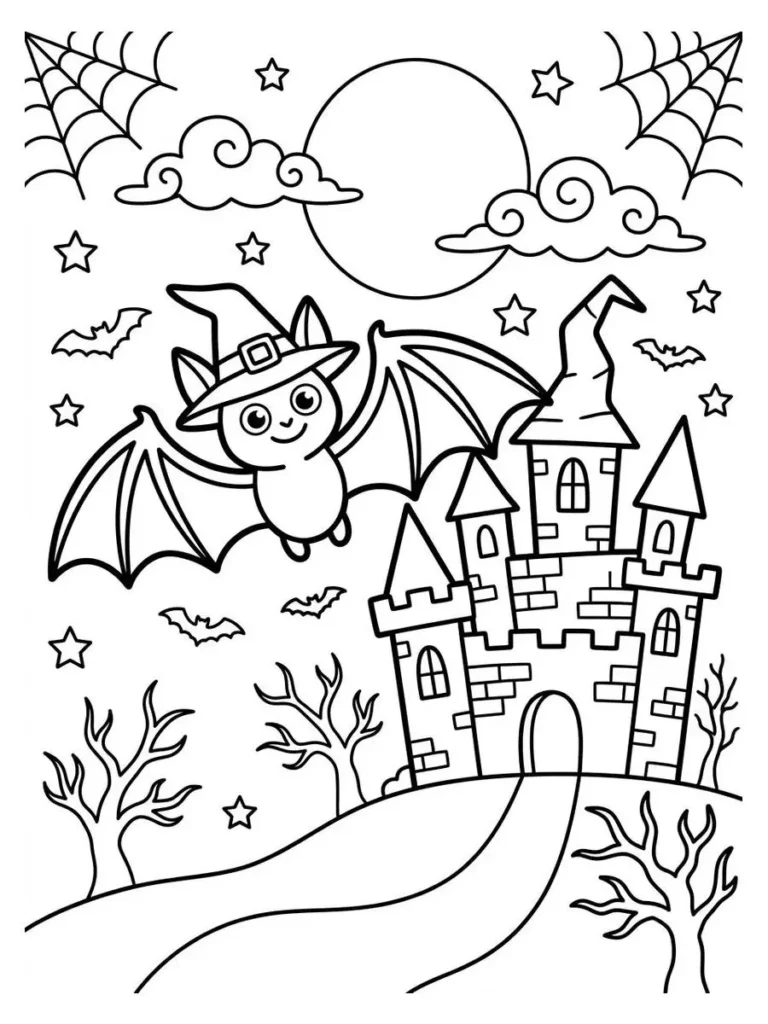 bat coloring pages_18