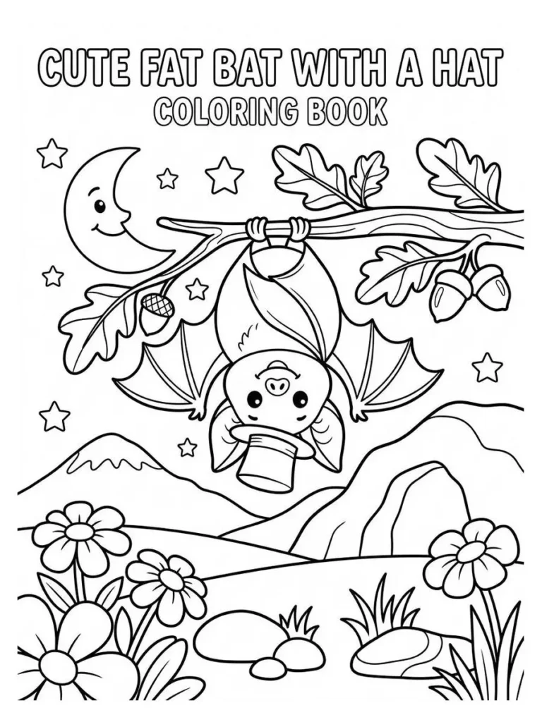 bat coloring pages_19