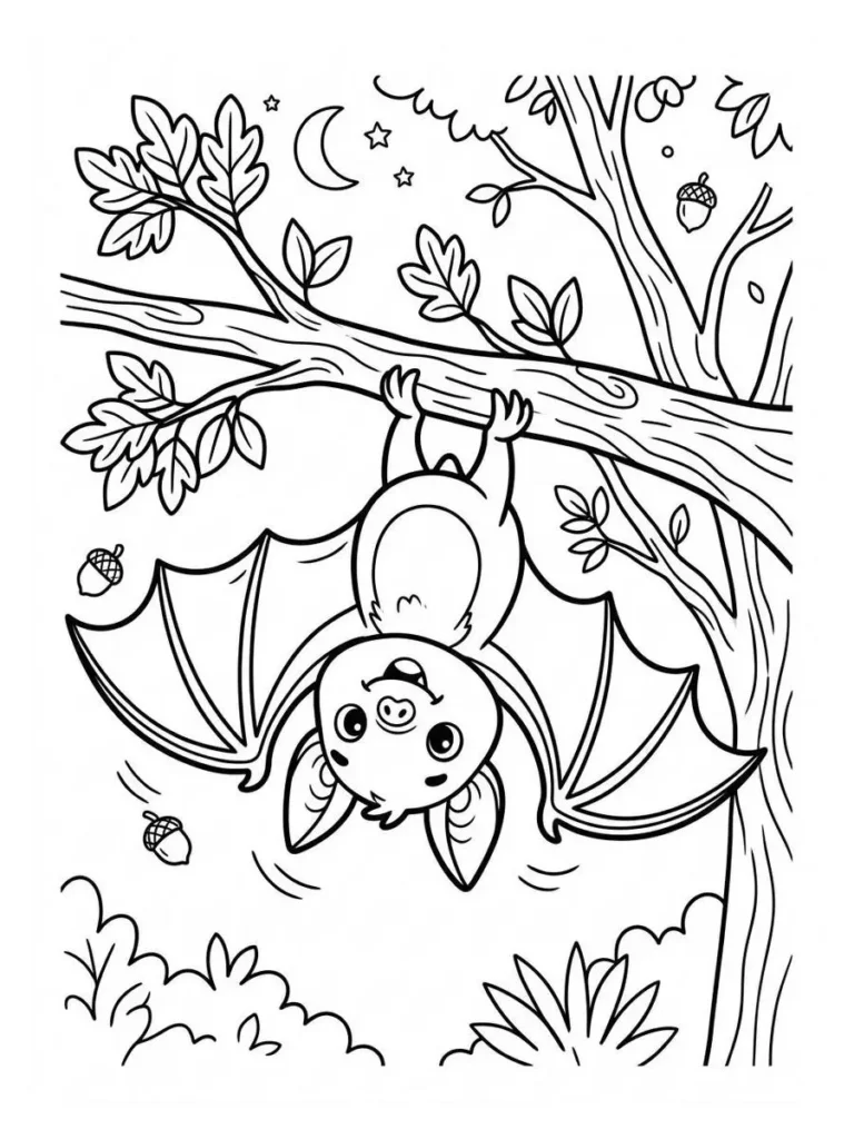 bat coloring pages_22