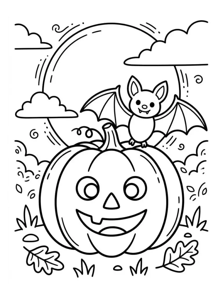 bat coloring pages_23
