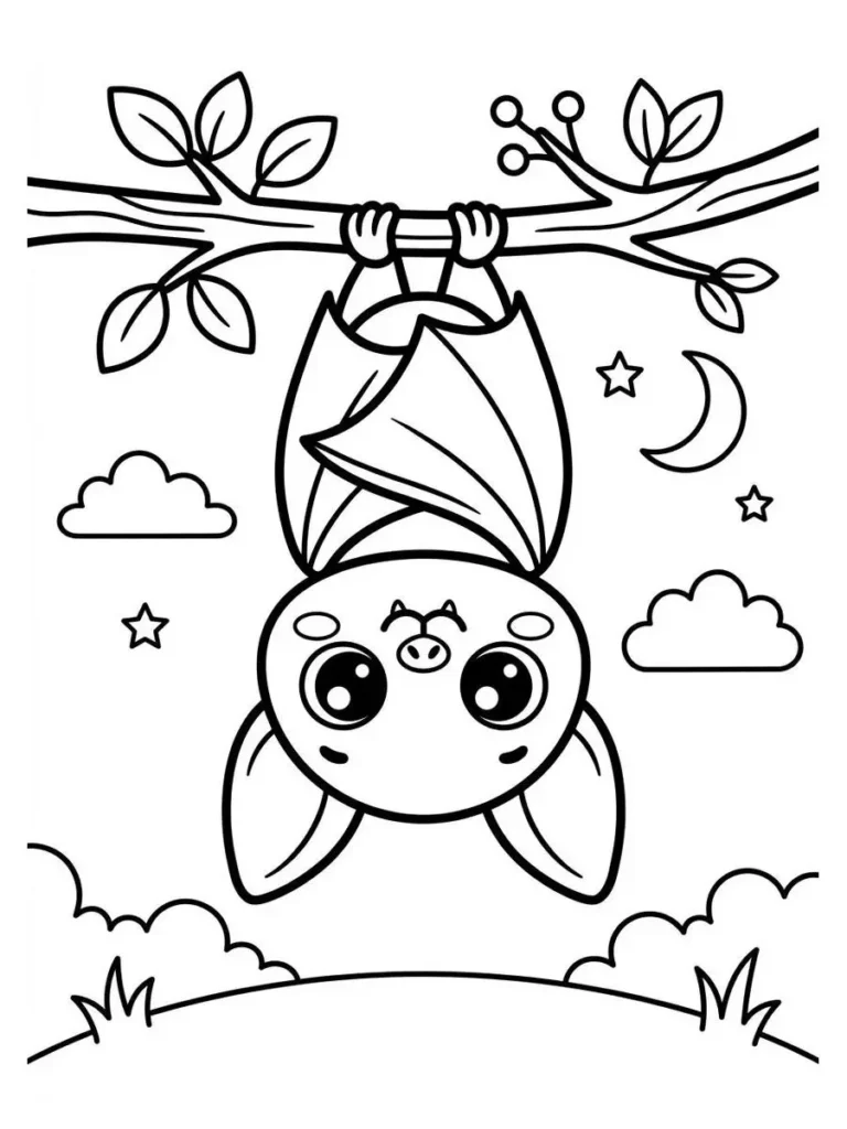 bat coloring pages_24