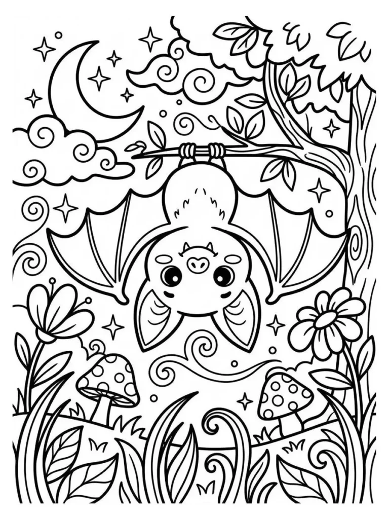 bat coloring pages_25