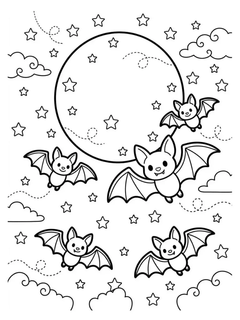 bat coloring pages_26