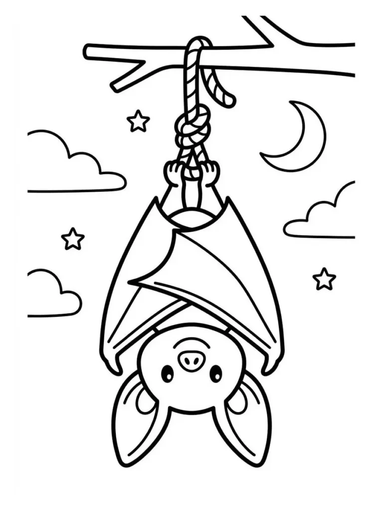 bat coloring pages_29