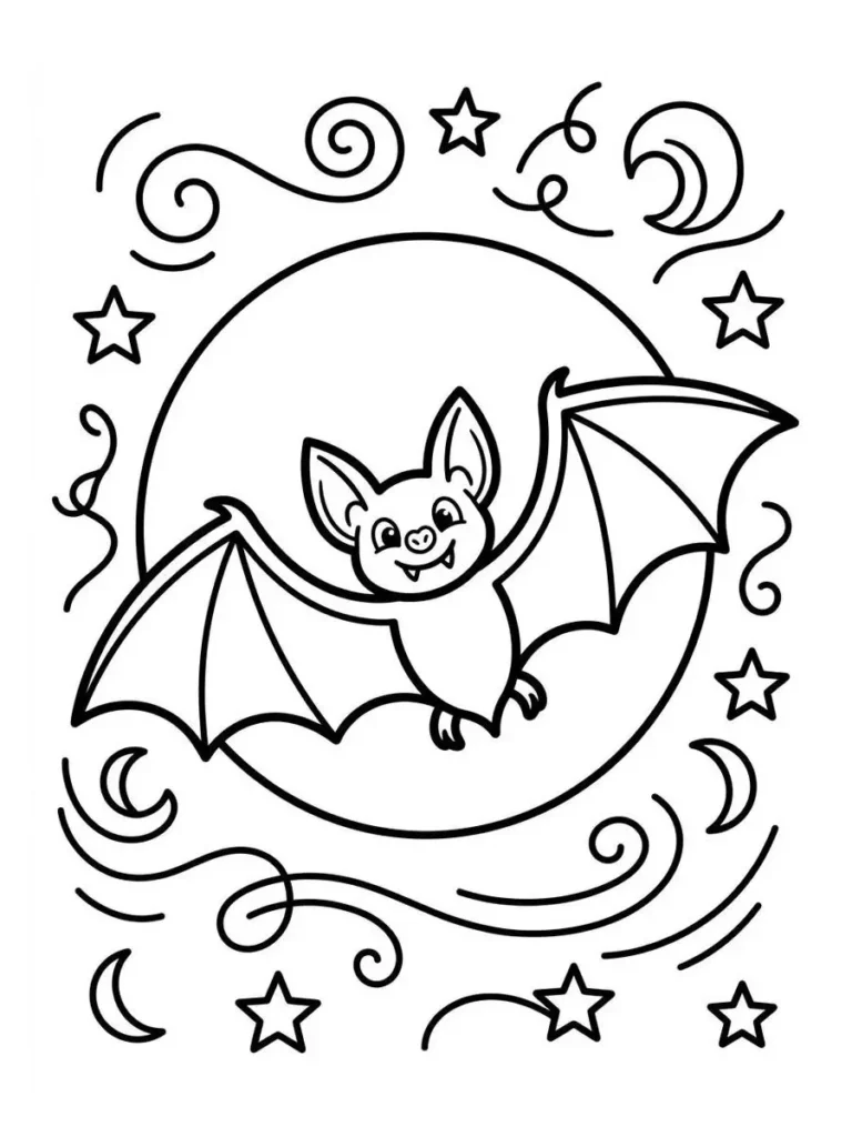 bat coloring pages_30