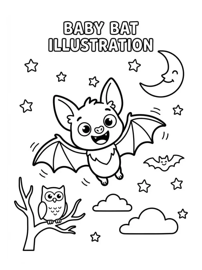 bat coloring pages_36