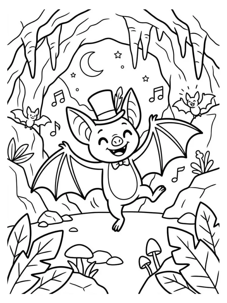 bat coloring pages_38