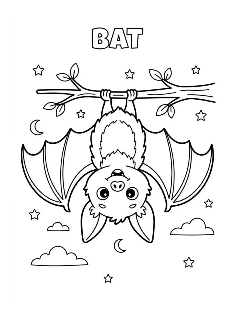 bat coloring pages_39