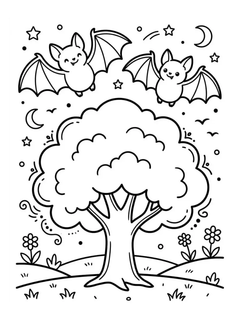 bat coloring pages_40