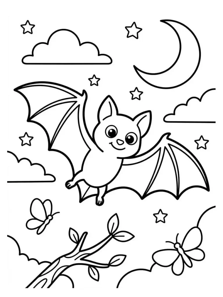 bat coloring pages_41