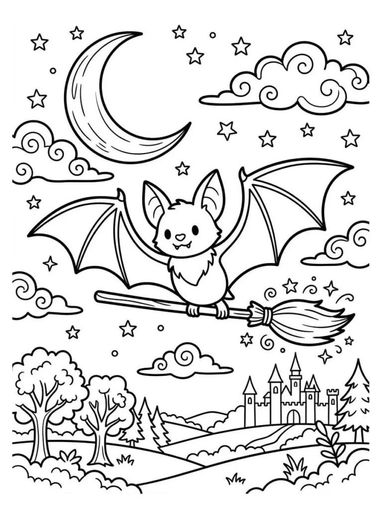 bat coloring pages_42