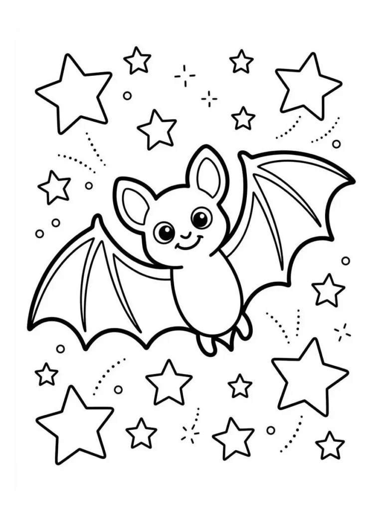 bat coloring pages_43