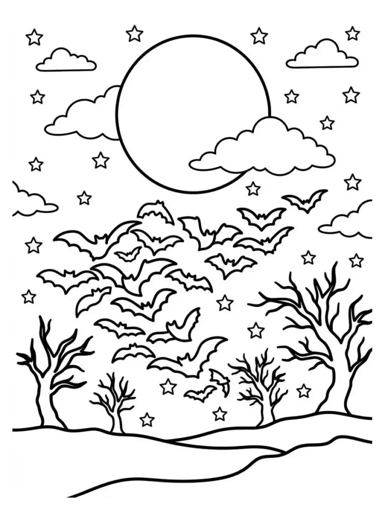 bat coloring pages_7