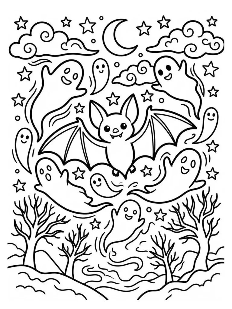 bat coloring pages_8