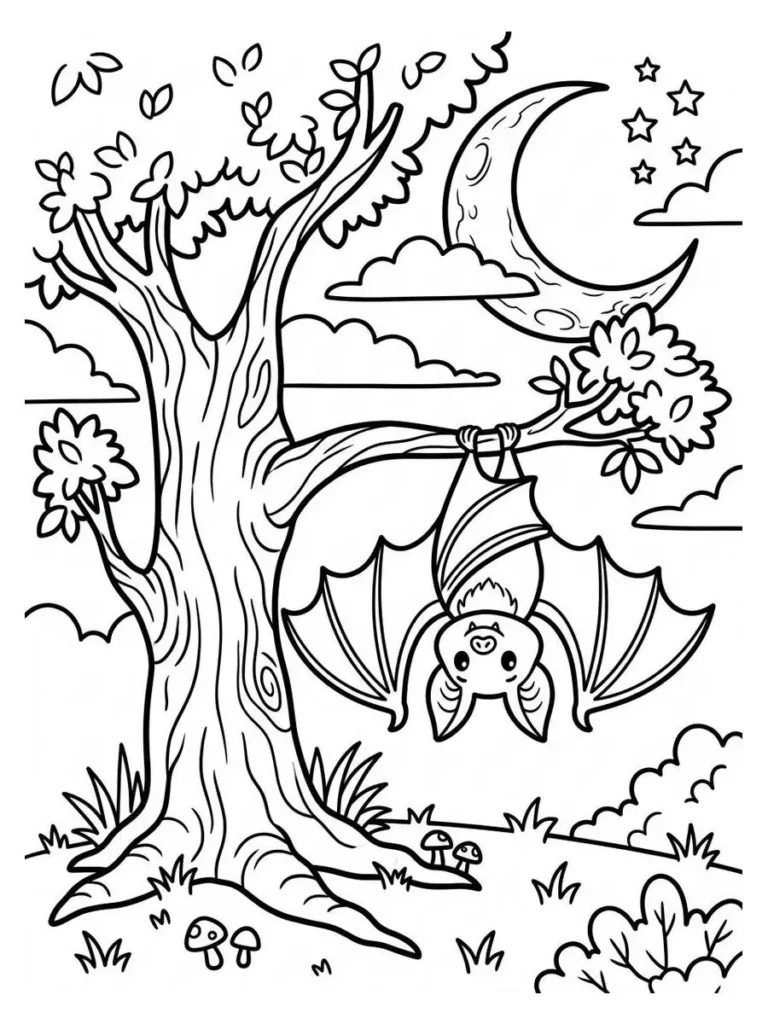 bat coloring pages_9