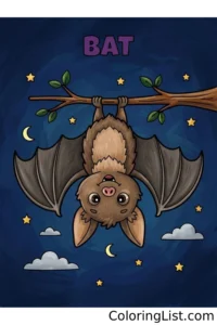 bat coloring pages featured image