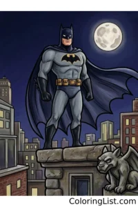batman coloring page featured image