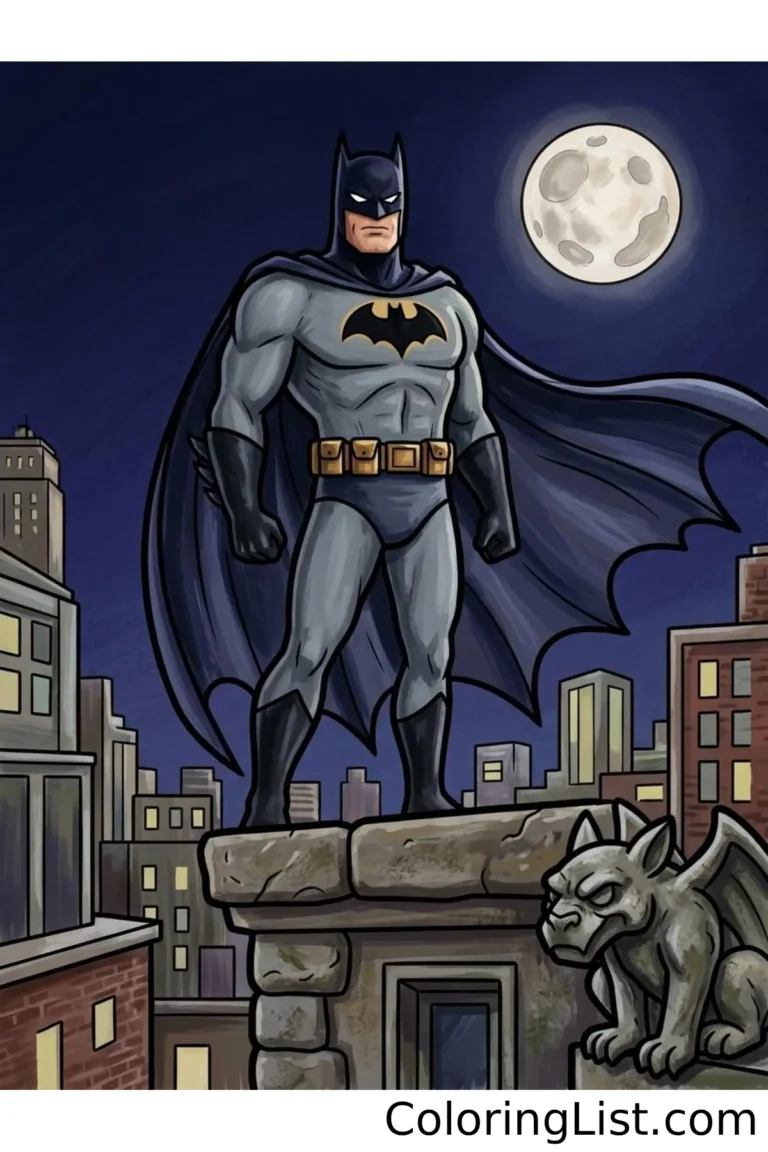 batman coloring page featured image