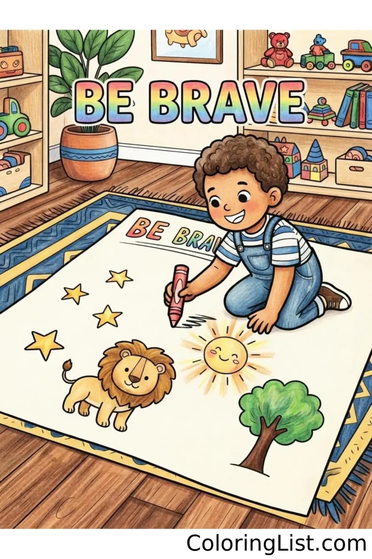 be brave coloring sheet featured image