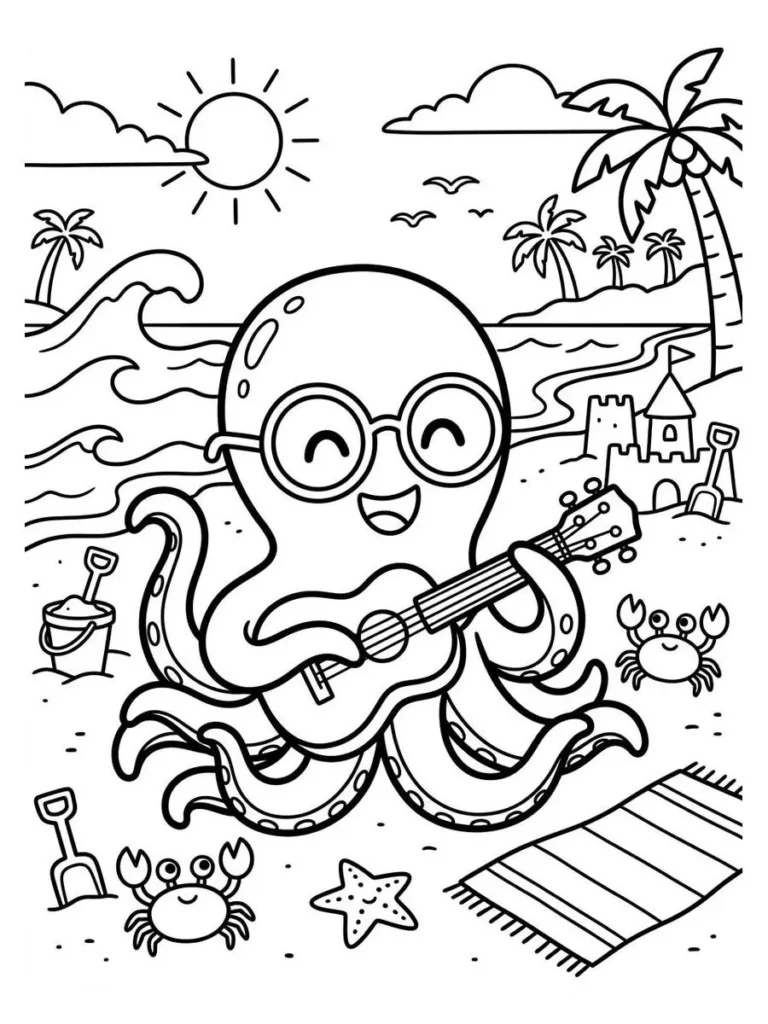 beach coloring pages_19