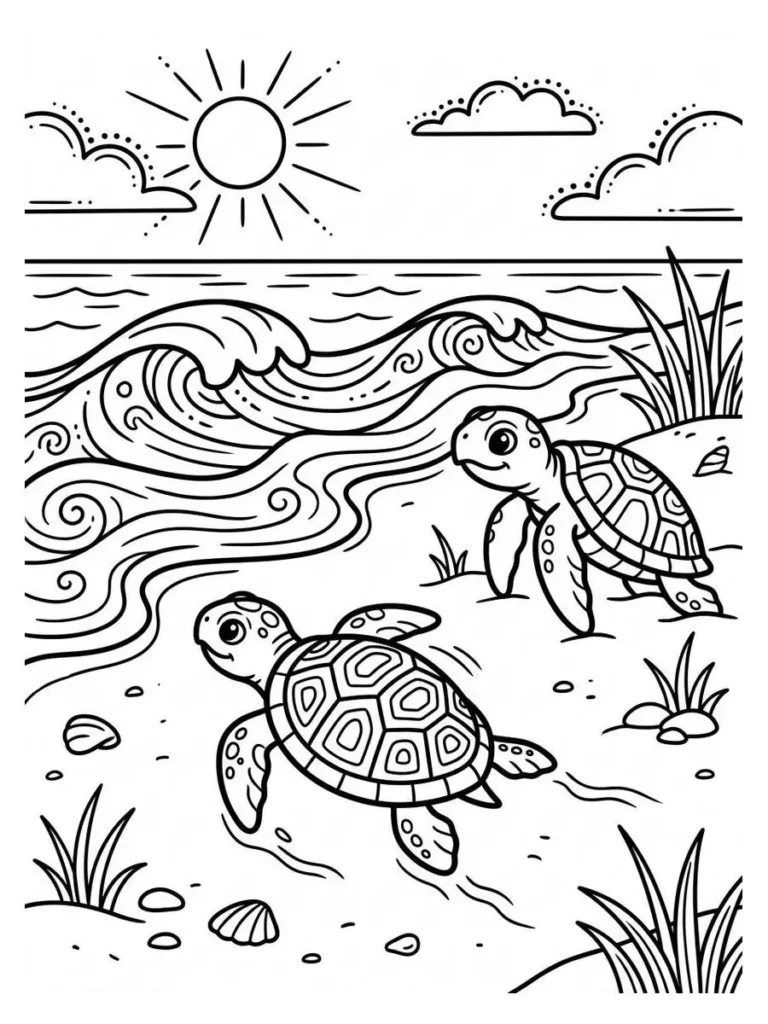 beach coloring pages_21