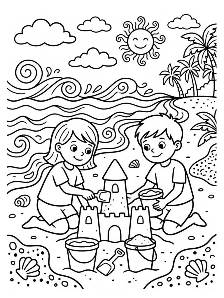 beach coloring pages_23