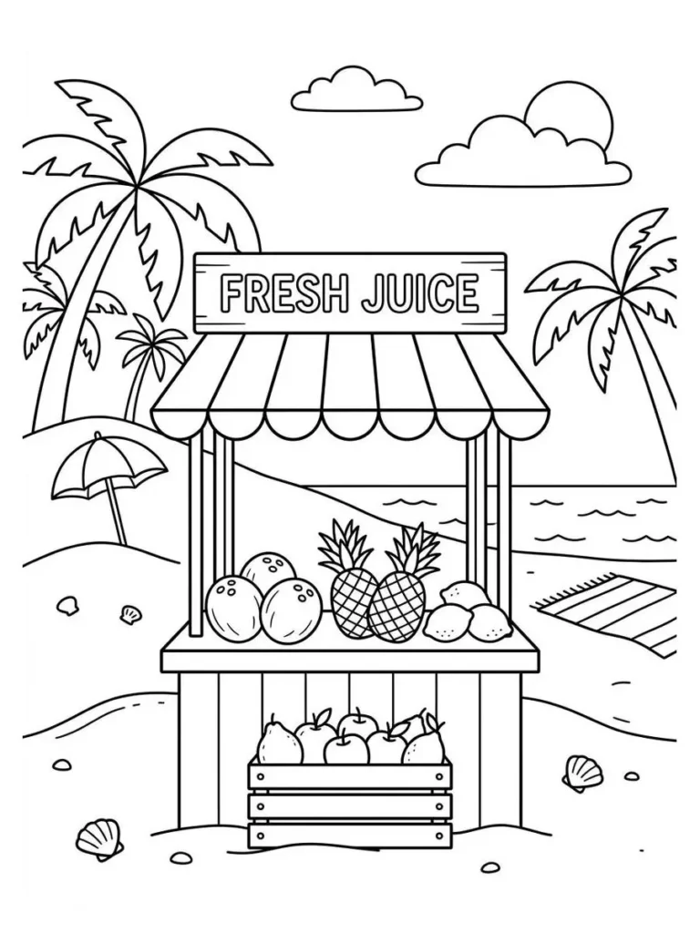 beach coloring pages_26