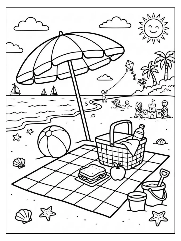 beach coloring pages_4