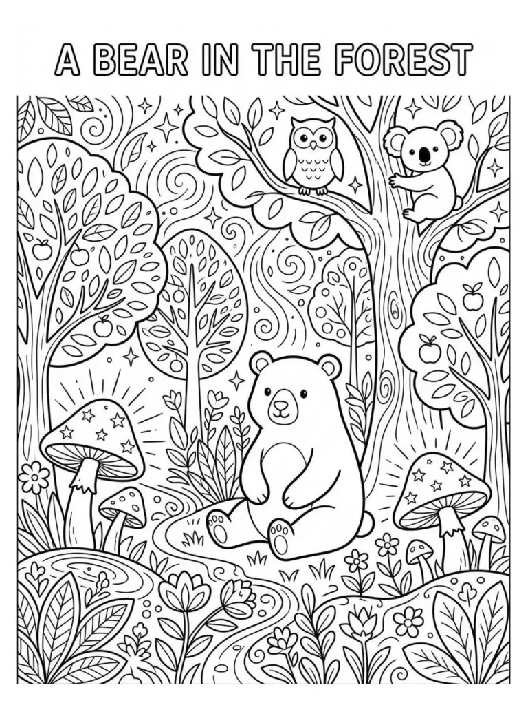 bears coloring sheets_14