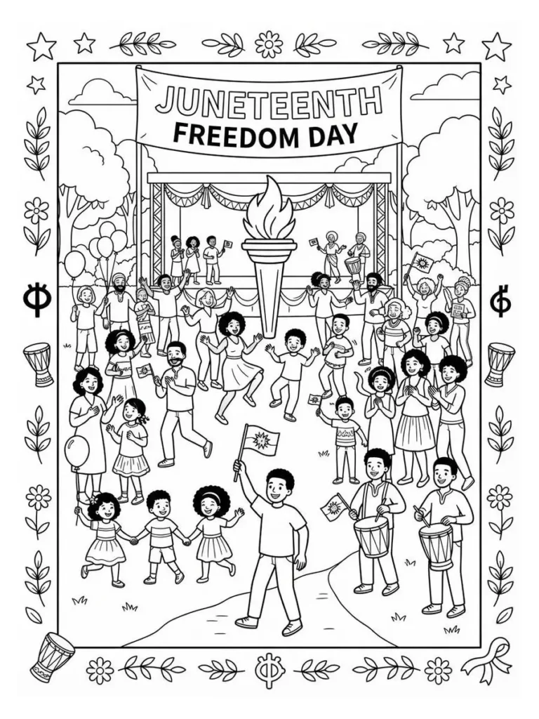 juneteenth coloring sheets_3