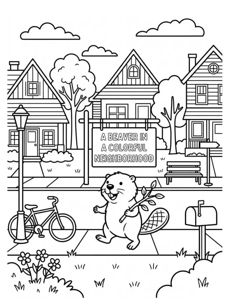 beaver coloring sheet_1