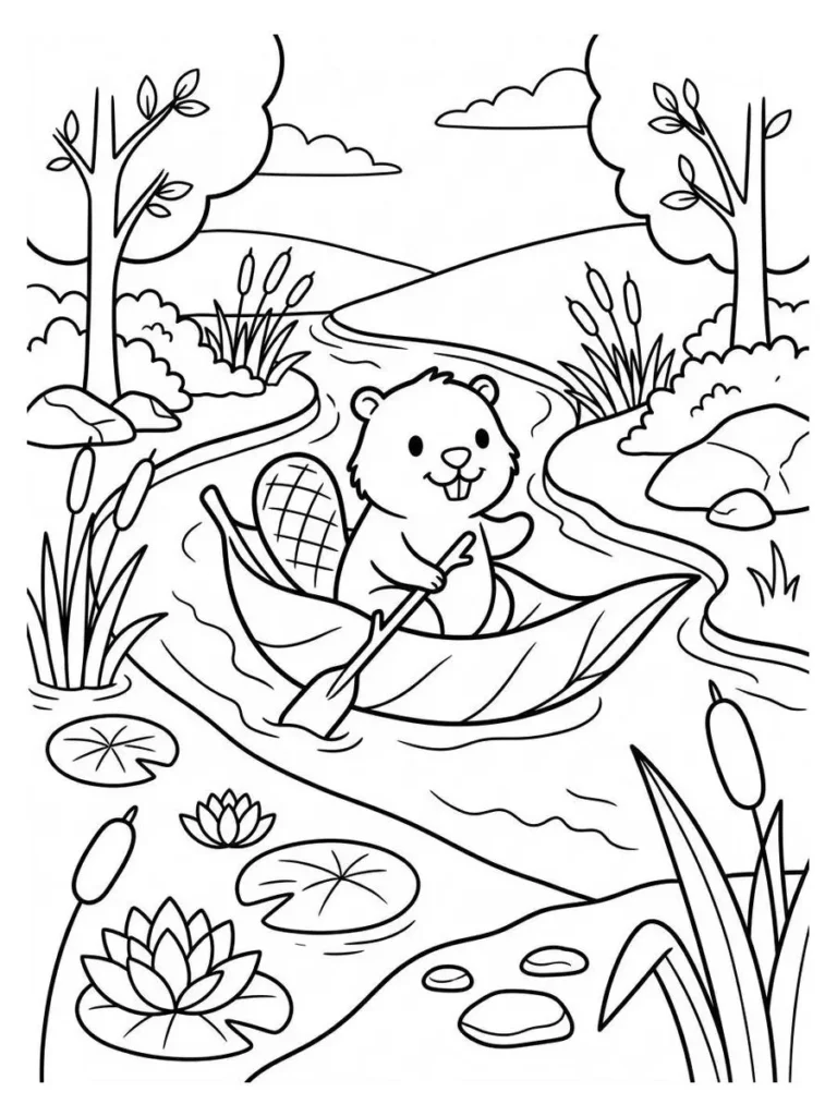 beaver coloring sheet_11