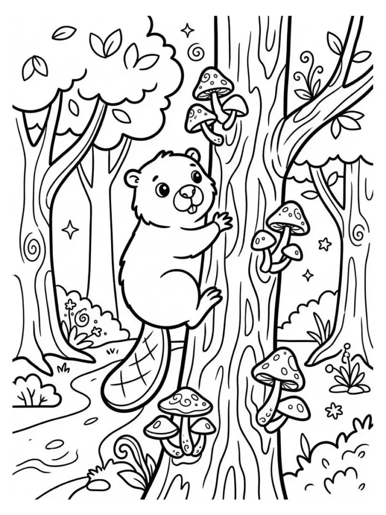 beaver coloring sheet_14