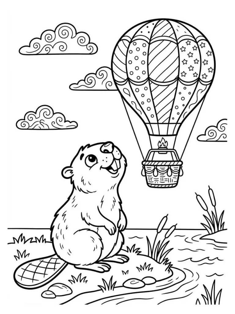 beaver coloring sheet_15