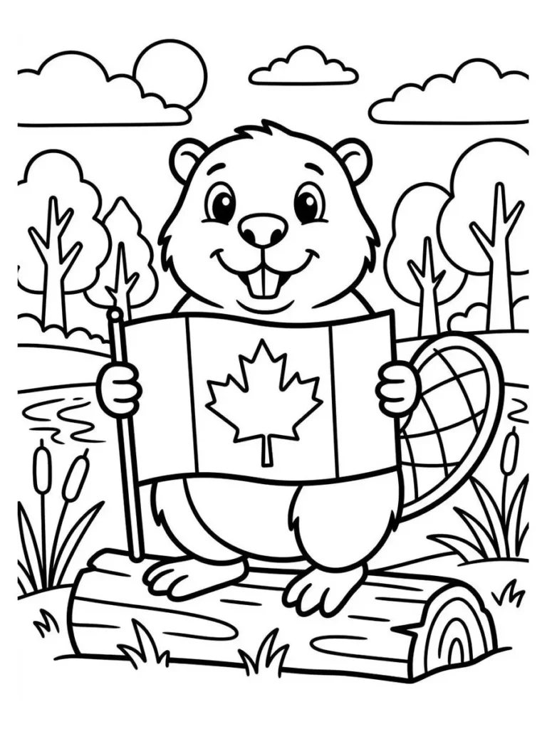 beaver coloring sheet_16