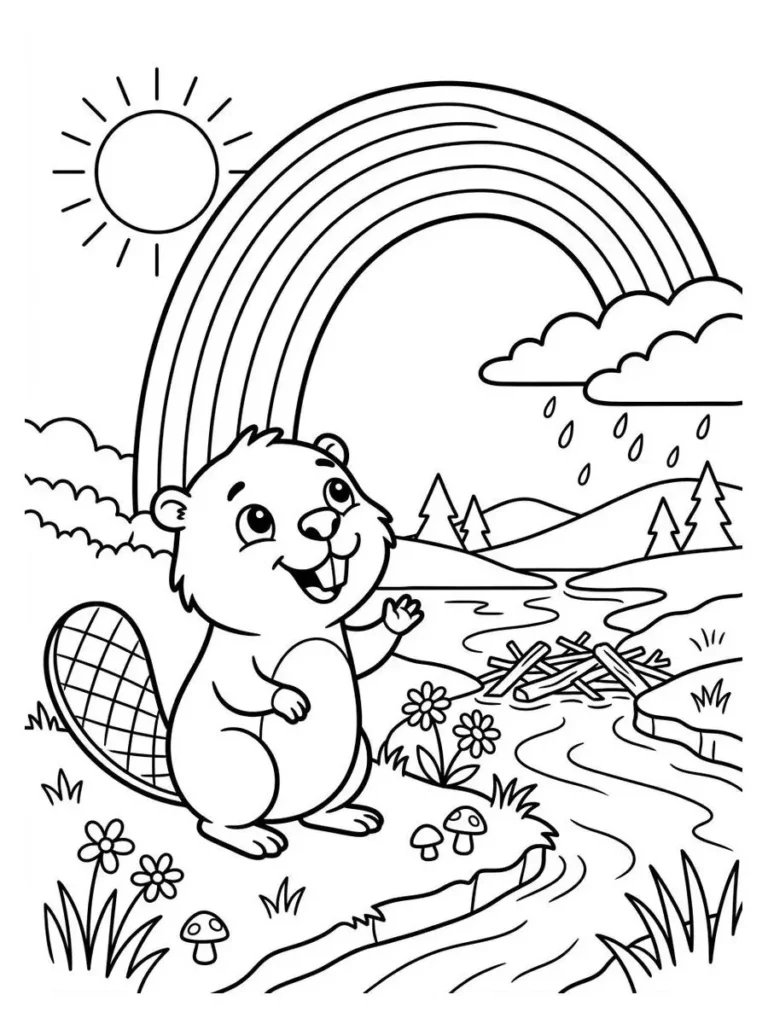 beaver coloring sheet_18