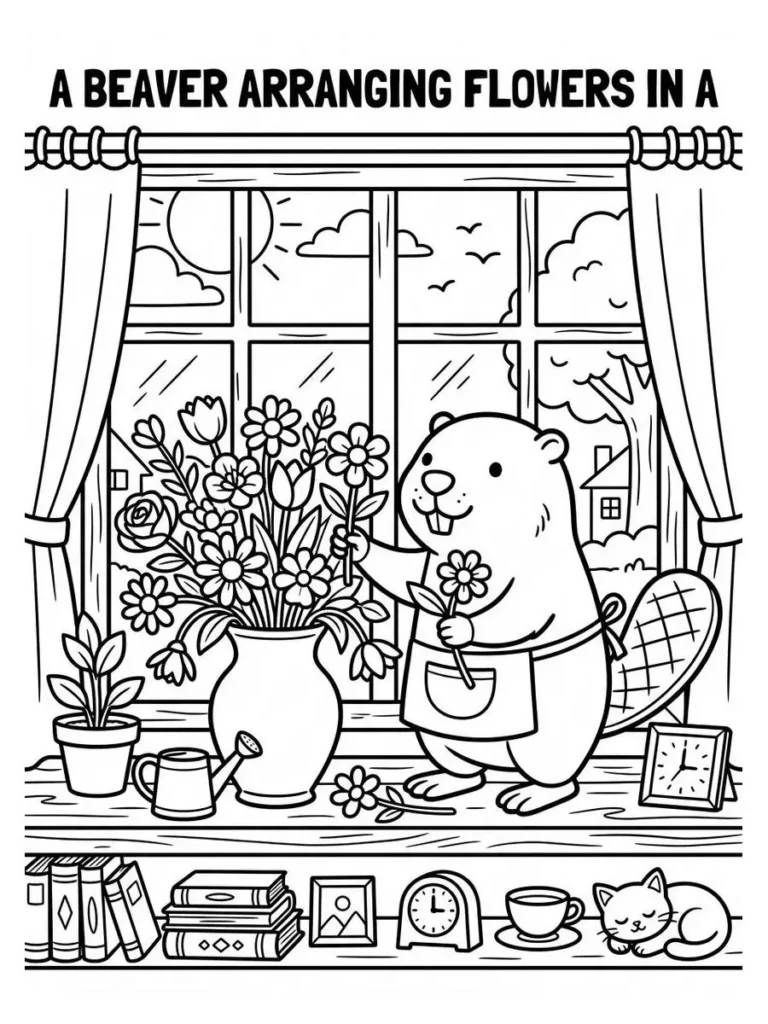 beaver coloring sheet_2