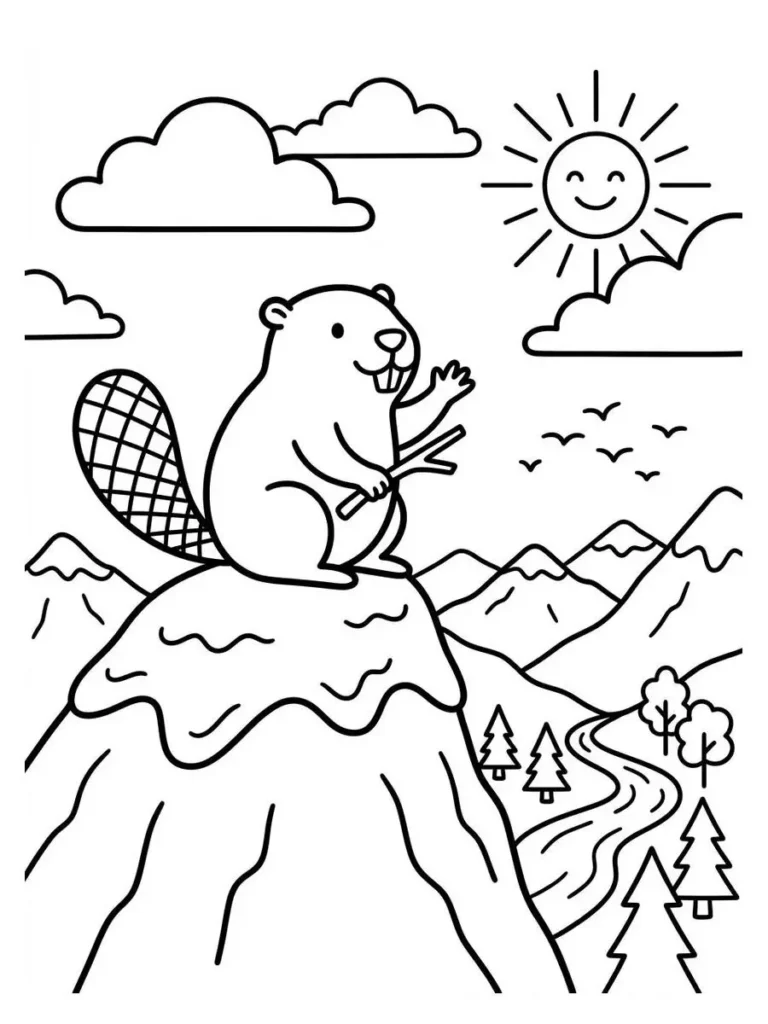 beaver coloring sheet_20