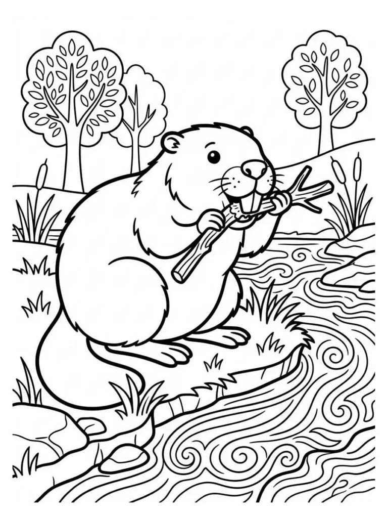 beaver coloring sheet_21