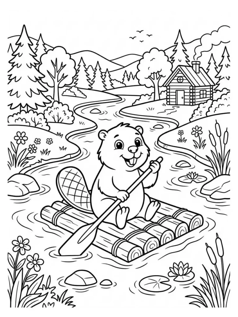 beaver coloring sheet_22