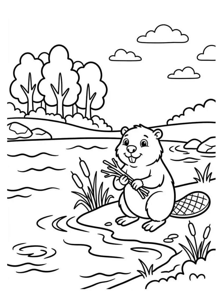 beaver coloring sheet_23