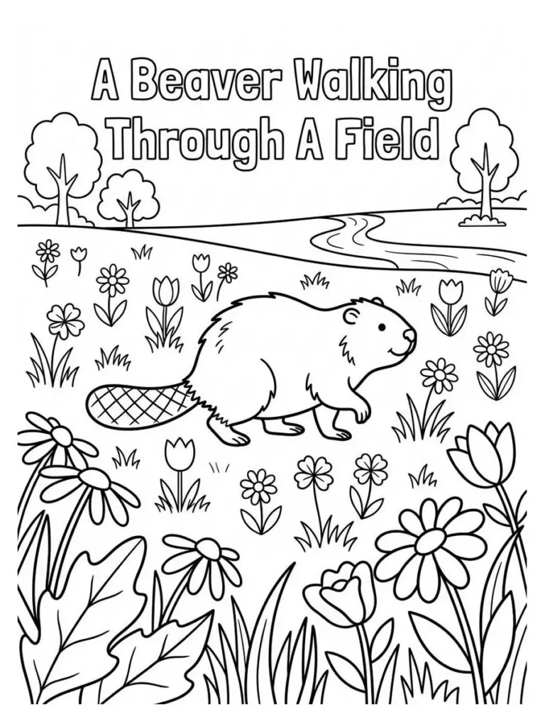 beaver coloring sheet_3