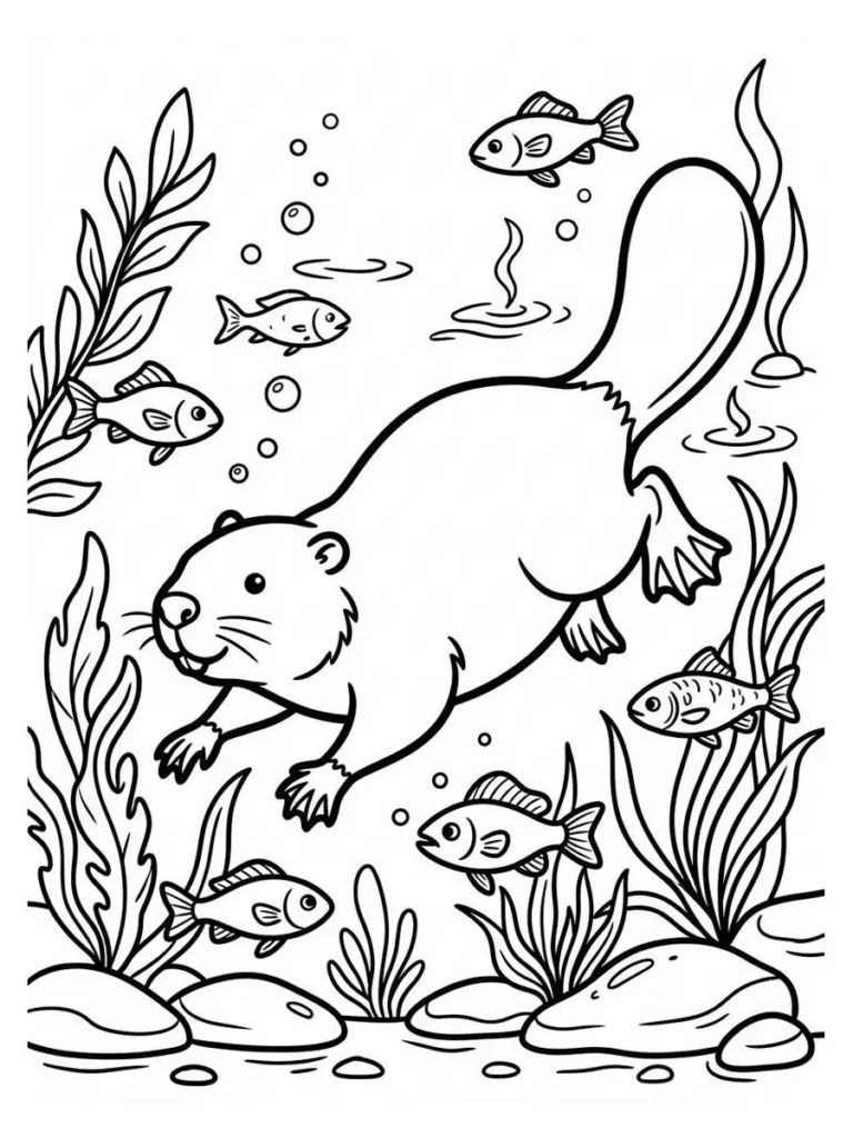 beaver coloring sheet_6