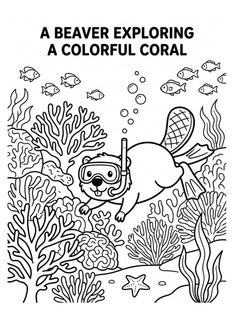 beaver coloring sheet_7