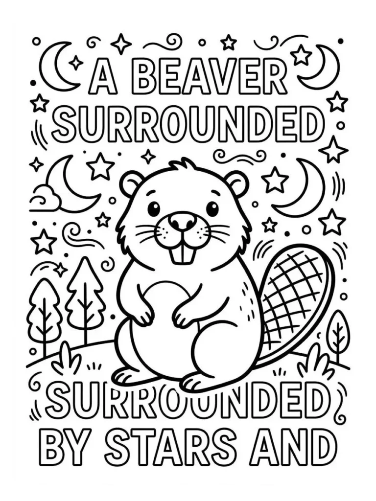 beaver coloring sheet_9